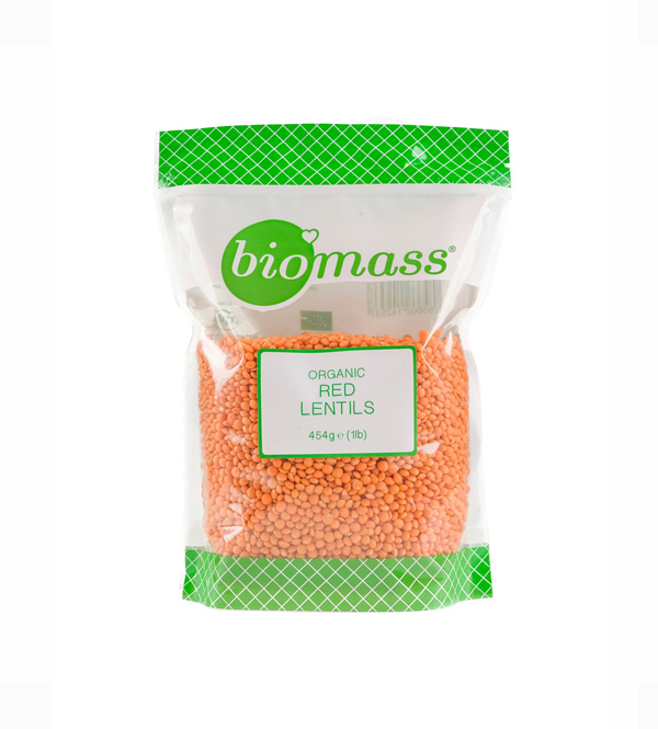 BIOMASS ORGANIC RED LENTILS – New Earth