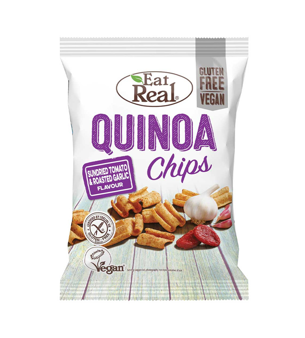 EAT REAL SUNDRIED TOMATOGARLIC QUINOA CHIPS New Earth