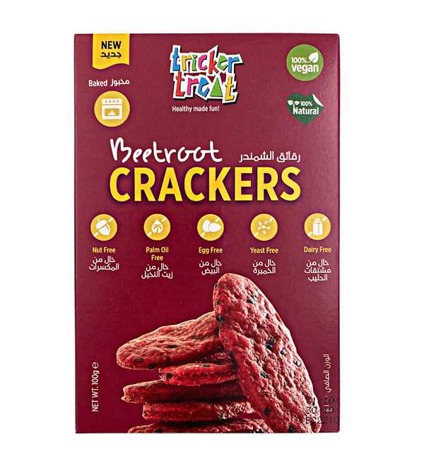 TRICKER TREAT BEETROOT CRACKERS 100G New Earth