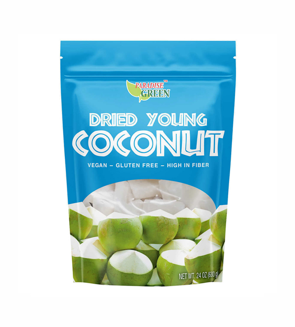 PARADISE GREEN DRIED YOUNG COCONUT New Earth